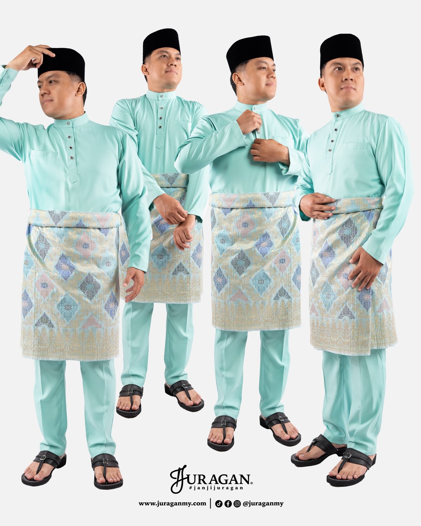 Baju Melayu Slim Fit in Mint Green. Nampak lebih kool dan soft pagi raya. Boleh segera di semua booth kami yang berdekatan anda atau boleh check out fi link di bio.
#janjijuragan